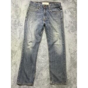 Levis 505 Jeans Mens 33x32 Blue Regular Fit Denim Distressed Paint‎ Stains